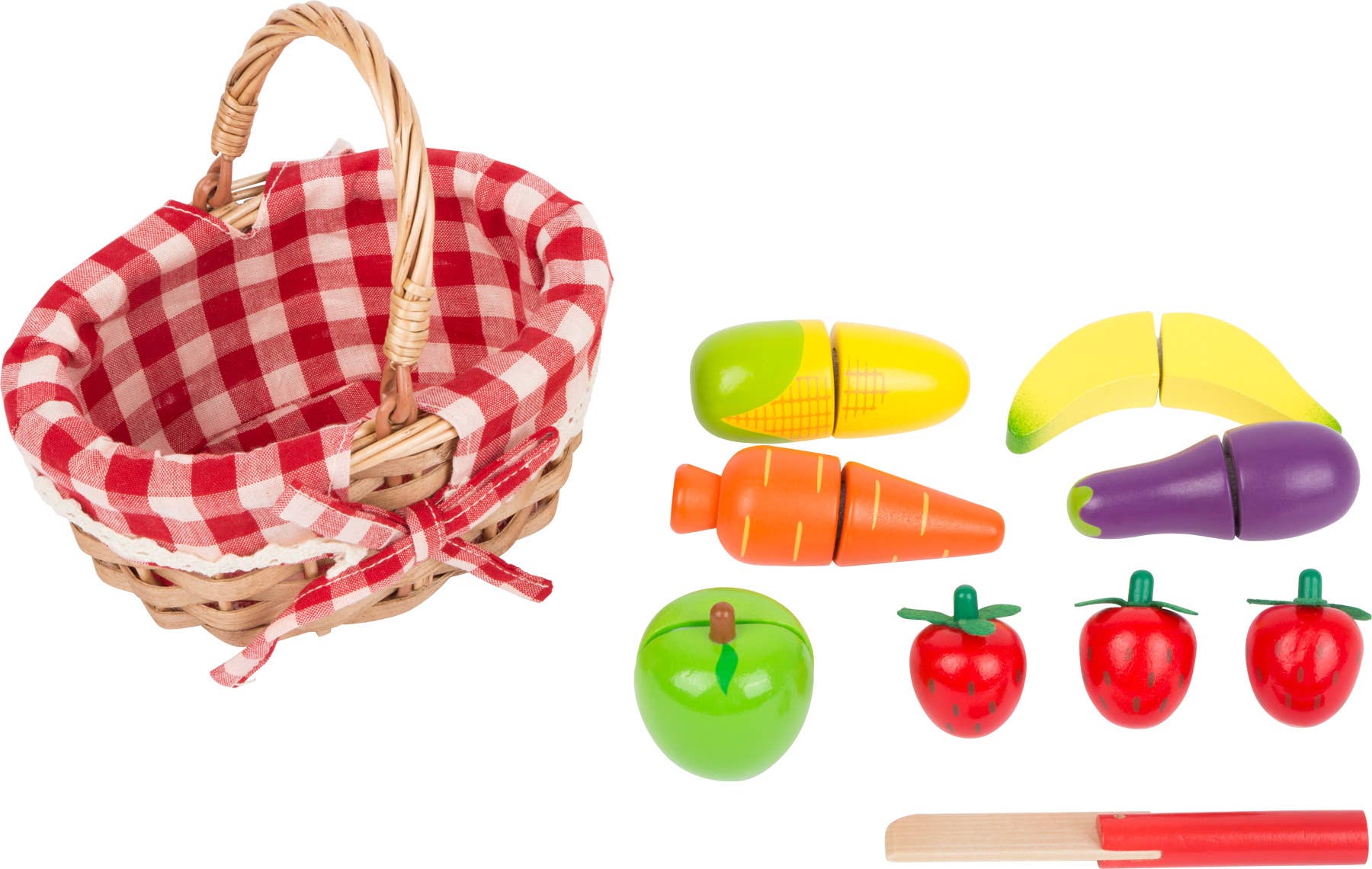 Shopping Basket with Cuttable Fruits - Adiko Kids