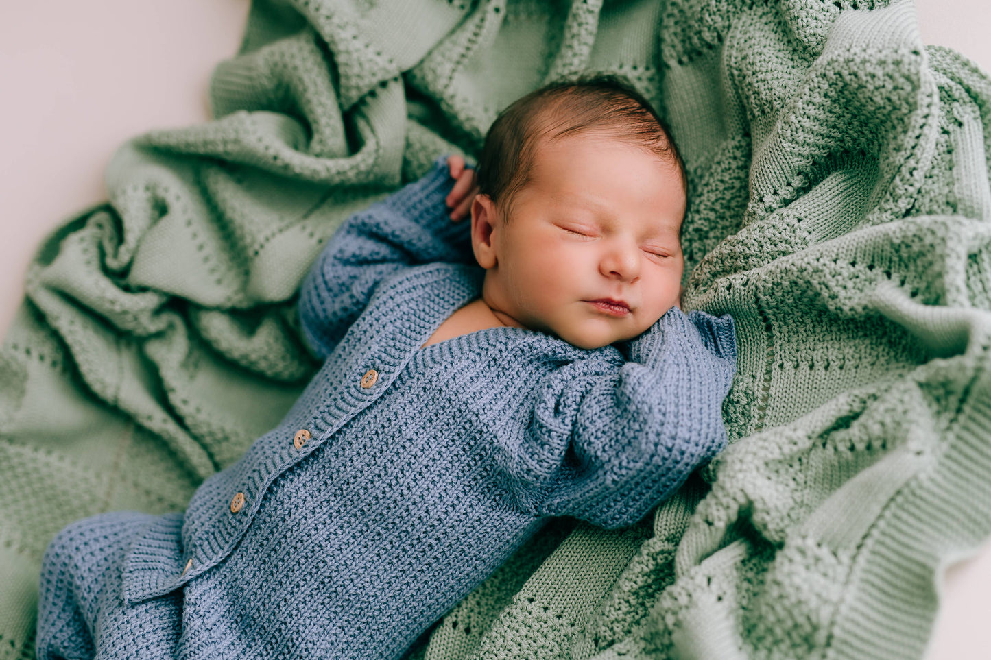 Mint plaid blanket