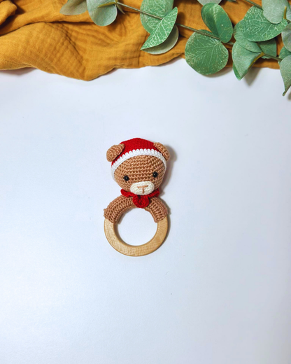 Amigurumi Christmas Bear Rattle - Adiko Kids