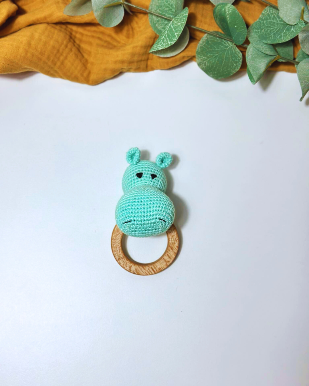 Amigurumi Hippo Rattle - Adiko Kids