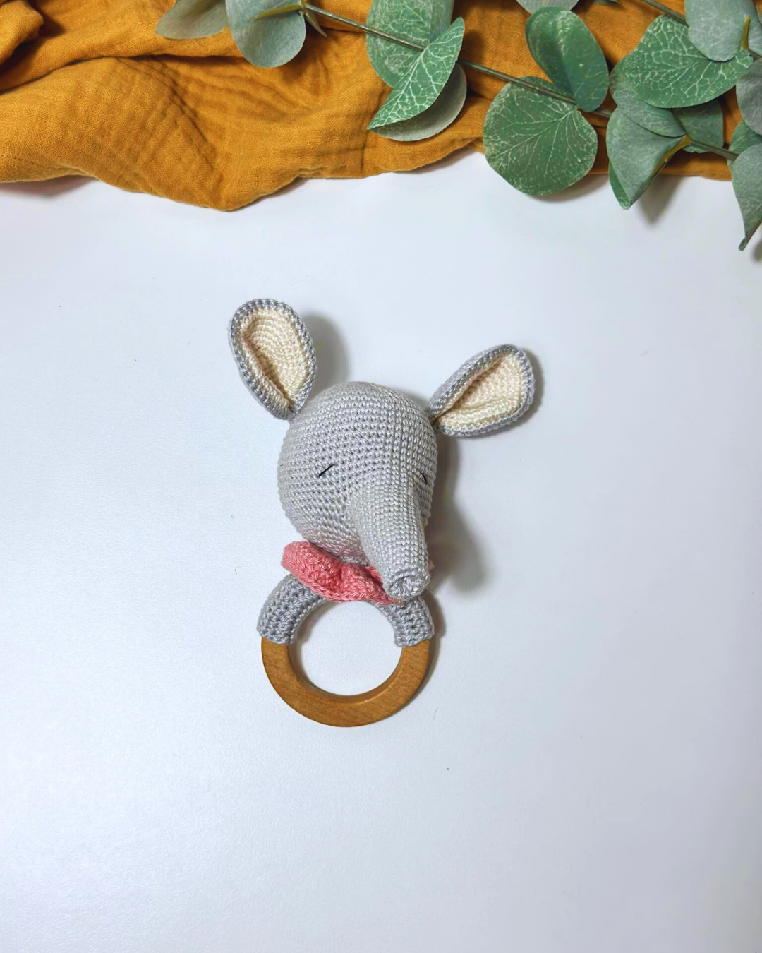 Amigurumi Elephant Rattle - Adiko Kids