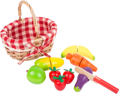 Shopping Basket with Cuttable Fruits - Adiko Kids