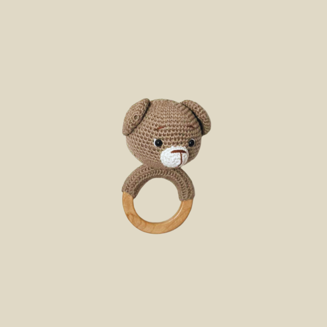 Adiko Kids - Amigurumi Brown Bear Rattle