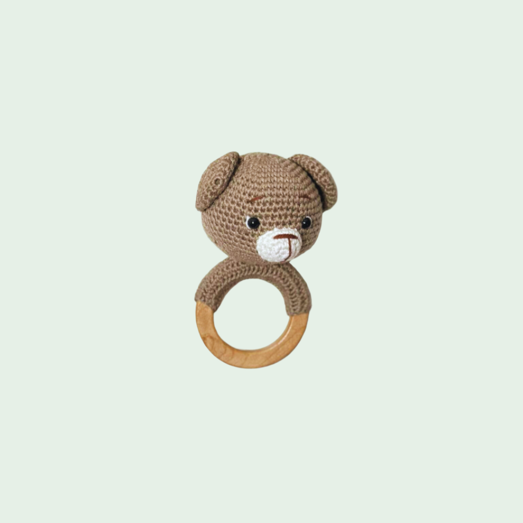 Adiko Kids - Amigurumi Brown Bear Rattle