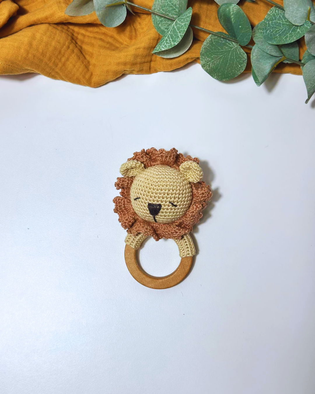 Amigurumi Lion Rattle - Adiko Kids