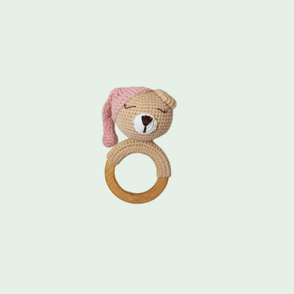 Adiko Kids - Amigurumi Sleeping Bear Rattle