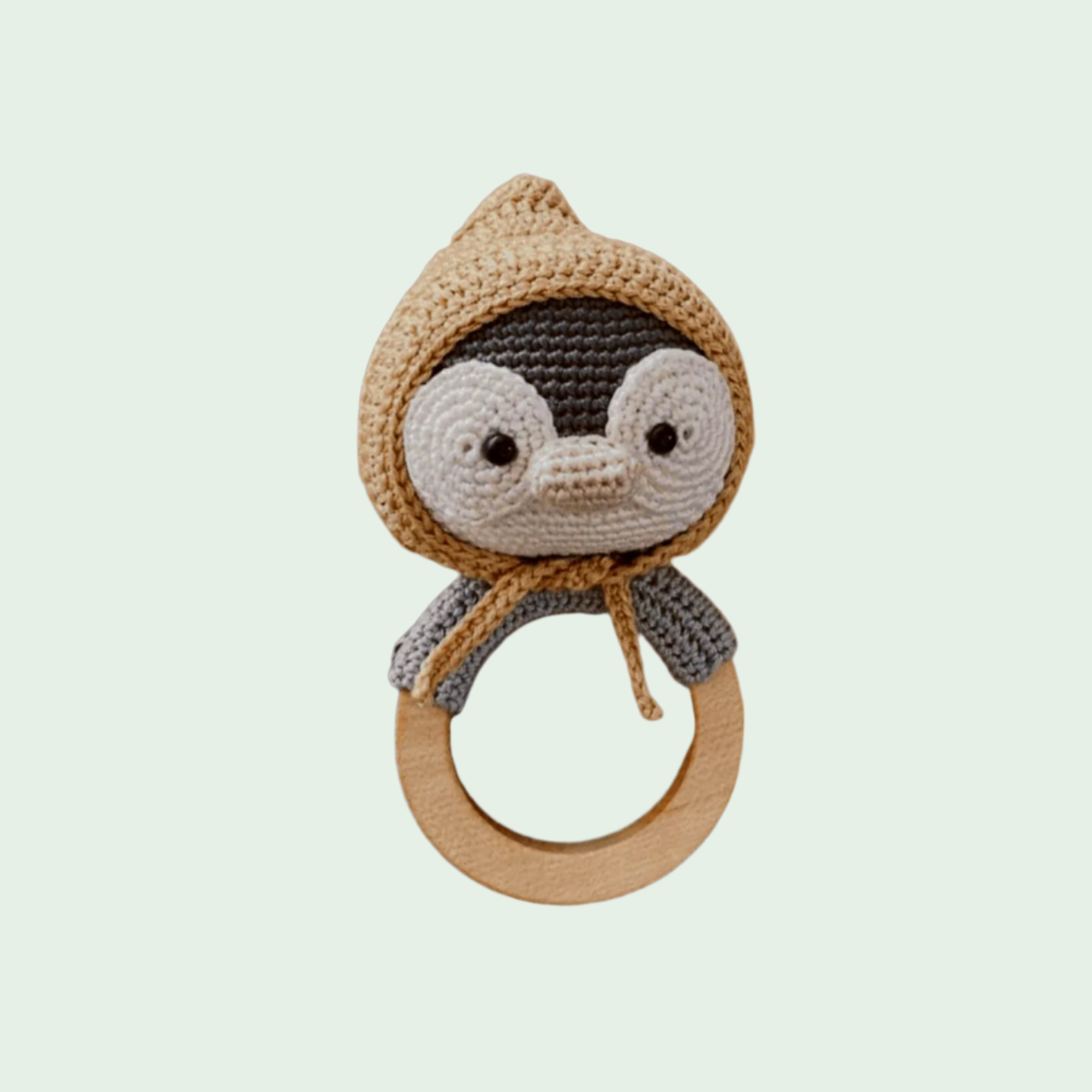 Amigurumi Blue Hat Rattle Penguen - Adiko Kids